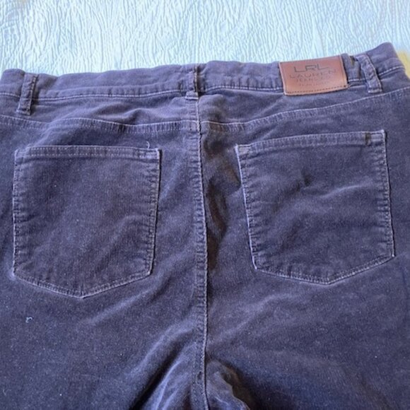 Ralph Lauren LRL Green Label Brown Velvet Jeans Size 14W - Picture 4 of 5